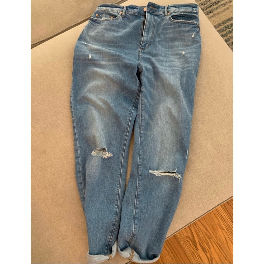loft high waist boyfriend jeans